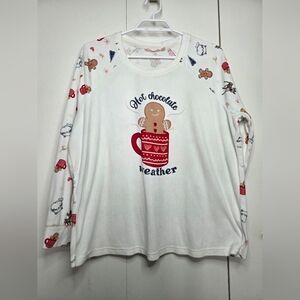 La Vie En Rose White and Red Pajama Top